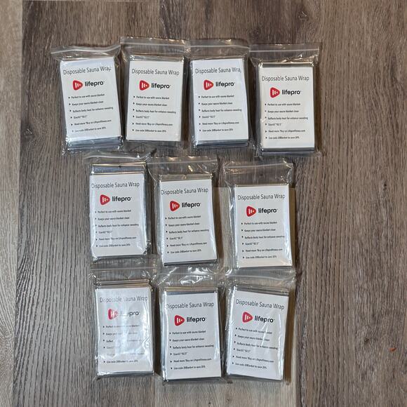 LifePro Sauna Wrap Foil Blanket - Disposable Thermal Blanket Foil Wrap (10) - Picture 2 of 3